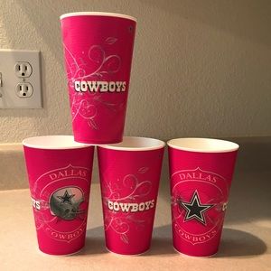 Dallas Cowboys Pink 12oz Cups
